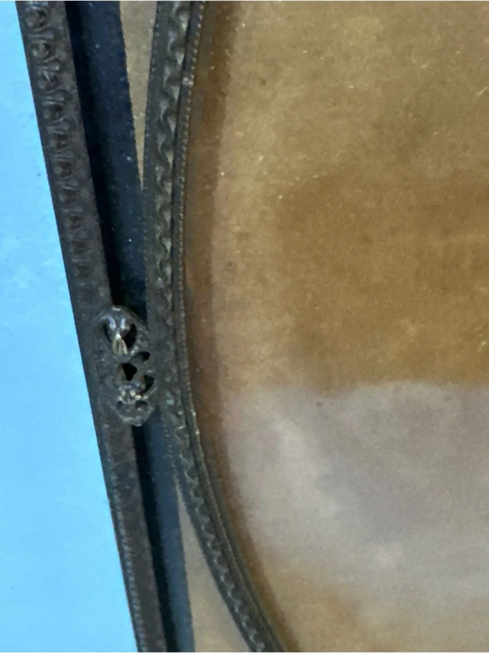 ANTIQUE BRONZE OVAL ORNATE PICTURE FRAME FITS 8X10